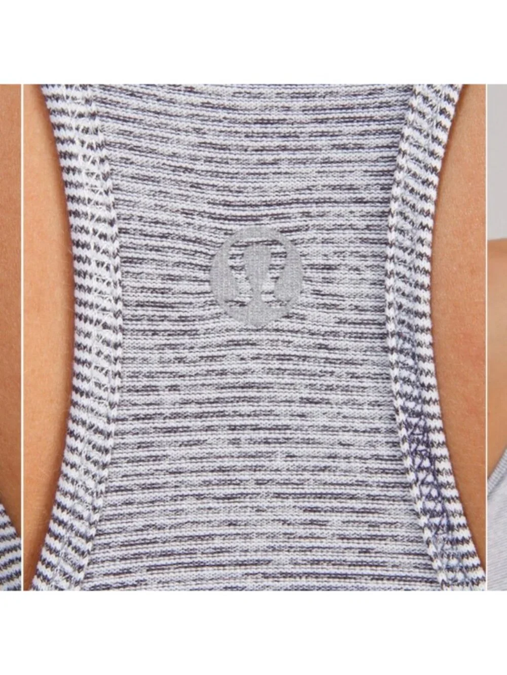 Lululemon Cool Racerback Heathered Coal Wee Stripe